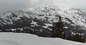 The webcam view this morning at Brighton Resort! A number of ski resorts throughout Utah and Colorado saw snow over the weekend. See more webcams and current conditions on our app or at onthesnow.com. | OnTheSnow
