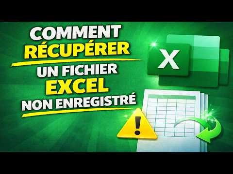 💾 Comment récupérer un fichier Excel non enregistré facilement !