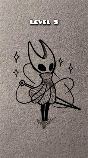 How to draw hornet in different level✏️ #howtodraw #drawing #hornet #art #hollowknight #silksong