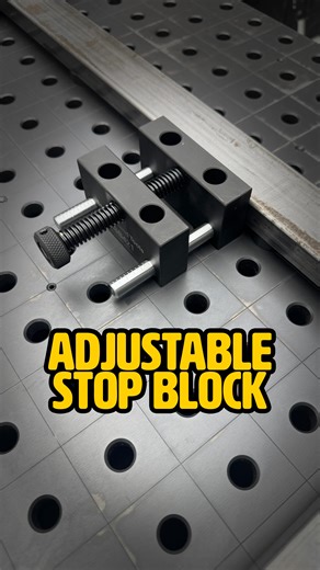 Strong Hand Tools | Dial in repeatable accuracy on your BuildPro table with the Adjustable Stop Block for 5/8” hole welding tables. ▪️ Drops into 2”-spaced... | Instagram
