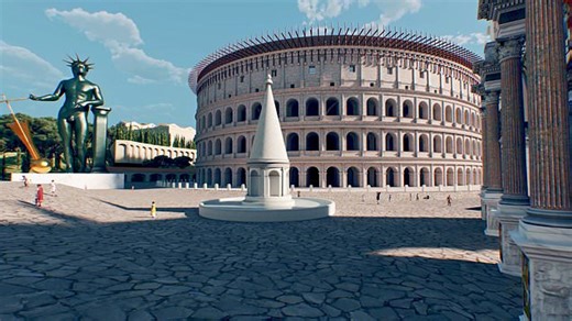 Online aerials over ancient Rome as it was during historical heyday