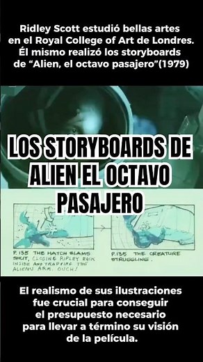 LOS STORYBOARDS DE ALIEN EL OCTAVO PASAJERO (1979) #cine #series #peliculas #alien