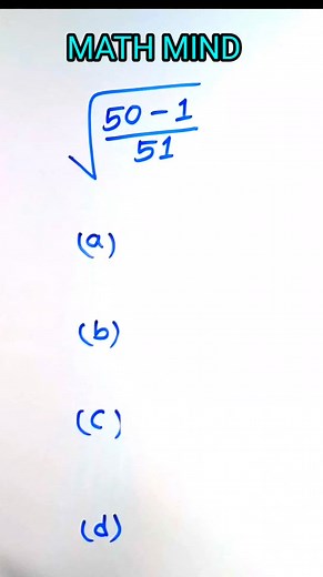 647K views · 747 reactions | MIND TEST ‍♂️It's my mistake; exact question is √{(50² - 1²)÷51} SOLVE NOW#everyonefollowers #foryouシ #square #addition #divisiontricks #aitools #trendingnow #viralmaths #mathpuzzle #mathematics #math #maths #education #mathematician #science #physics #calculus #mathproblems #mathmemes #algebra #mathskills #mathteacher #mathstudent #mathisfun #chemistry #mathstudents #mathsmemes #school #learning | Jagatjit Barik ᢏ | Facebook