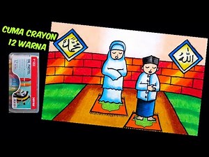 How to Draw and Color People Praying in Congregation - 12-Color Crayons