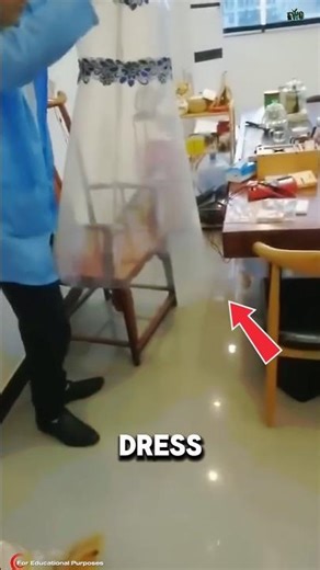 The Dress That Goes Transparent With a Button. #documentary#usashorts#fyp