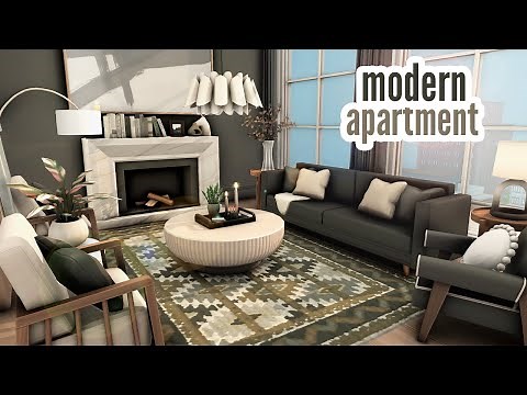 modern apartment \\\\ The Sims 4 CC speed build