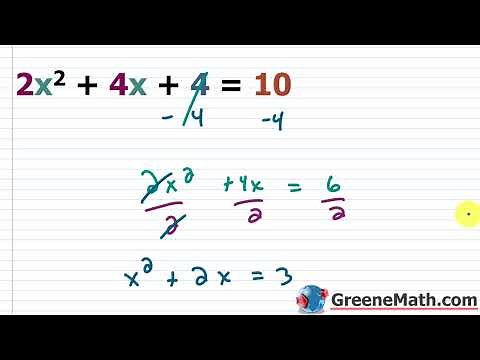 Solving Quadratic Equations by Completing the Square Practice Test Full Solutions