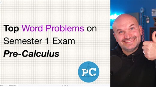 4 word problems to expect on your precalc midterm