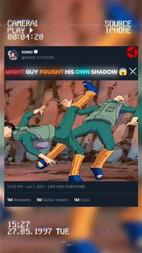 Might Guy fought his own shadow 😱 ⚔️ #dudidudidam #shorts