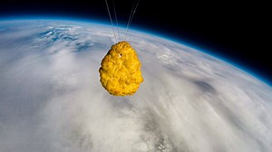 First-ever chicken nugget sent to space – soaring 110,000ft over Earth