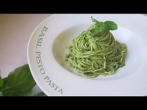 READY IN 10 MINUTES ORIGINAL Basil Pesto Spaghetti Recipe| How to Make Basil Pesto Pasta |ASMR