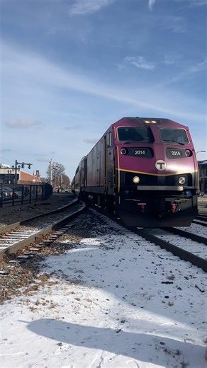 MBTA HSP46 # 2014 Entering Framingham Station