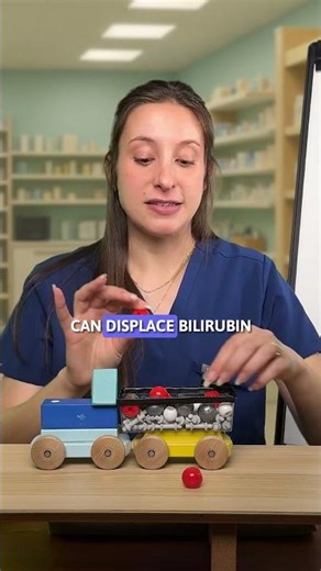 bilirubin displacement explained! full lesson on protein binding on my channel :)