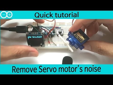 Remove Servo motor's noise, buzzing, shaking, humming.. mg90, mg90s