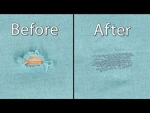 How to Repair a Hole With a Sewing Machine - Darning