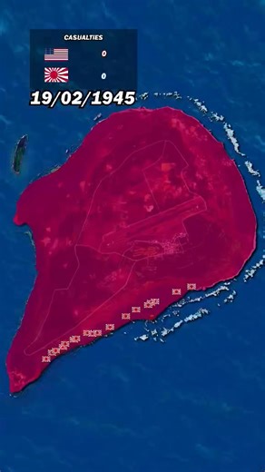 Battle of Iwo Jima in 1 minute using Map | History on Maps