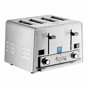 Avantco THD27208 Medium-Duty Bread/Bagel Switch 4-Slice Commercial Toaster with Wide 1 1/2" Slots - 208V