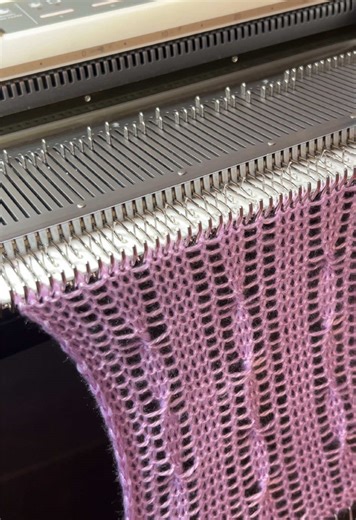 Knitting Machine Techniques: Cable Twists and Eyelets