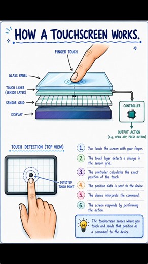 How Touchscreens Actually Work! #shorts