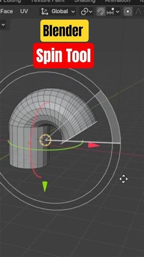 Blender Spin Tool Explained #blender #3dmodeling #spintool #tectuts #tutorial