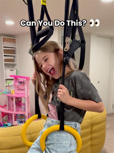 That’s TUFF 💪 Octavia shows her new skills on the rings. Have you ever tried them? They are really fun! 🤩 Rings help build strength, balance, and coordination, and they’re a big part of gymnastics training. Do you do gymnastics too? 🤸 #gymnastics #gymnasticsskills #kidsgymnastics #gvokids #fyp