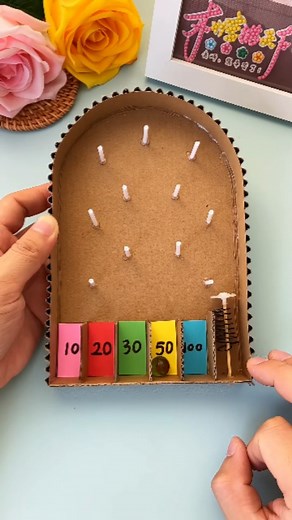 2.4K views · 14 reactions | Remember the lucky draw game you played when you were a kid? You can make it with a courier box. Come play with your childhood toys with your kids!  #viralreels #kindergardener #papercrafts #papercraft #diy #diycrafts #crafts | Paper Art Creation | Facebook