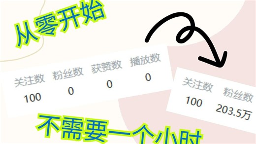 从零粉丝到200万粉丝，仅需一小时!