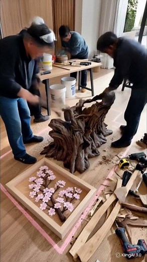 Amazing Sakura Tree Resin Table Build | DIY Epoxy River Table Art