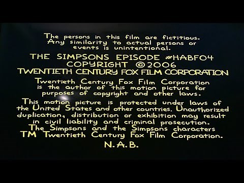 The Simpsons End Credits 2006