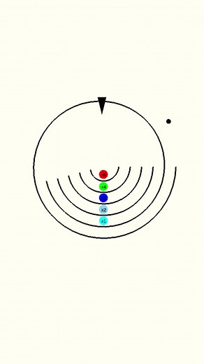 Spiral Pattern Simulation with Bouncing Balls