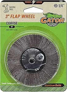 Gator 3" Drill Mounted Flap Wheel, Aluminum Oxide, Coarse Grit