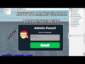 HOW TO MAKE GLOBAL MESSAGE | ROBLOX STUDIO LITE