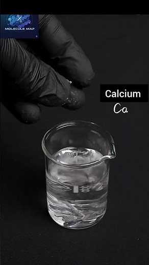 Calcium Reaction with Water | Hydrogen Gas Test | Chemistry Short MoleculeMap