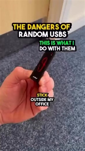 3.4K views · 97 reactions | Ever spotted a random USB outside your office and felt tempted to plug it in?  Dive into our quick reel to uncover the hidden dangers of such curiosity. Stay informed, stay secure.  | empiricaltraining | Facebook