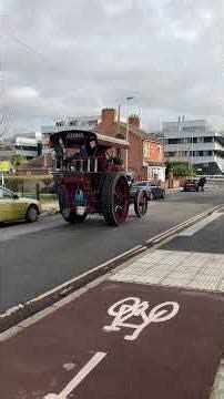 Pops the traction engine arrives at the Abbey Pumping Station for Steam Toys In Action event