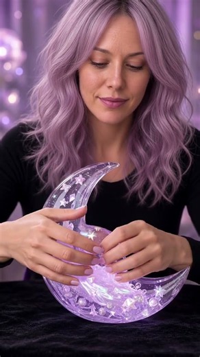 I Probably Shouldn’t Have Opened This Moon… 🌙💜 ASMR #asmr #satisfyingasmr