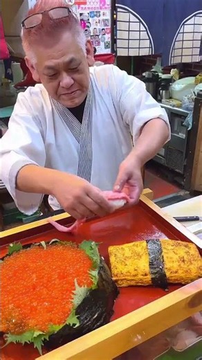 6kg Giant Sushi Challenge, a decadent sushi with a total weight of over 6kg 🍣 #shorts