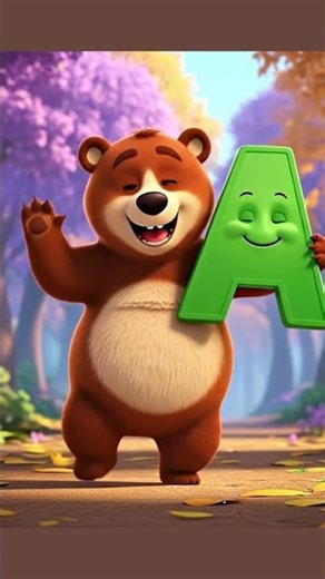 🐻 Letter A Song! Apple ABC Learning for Kids #LearnWithBear #Shorts
