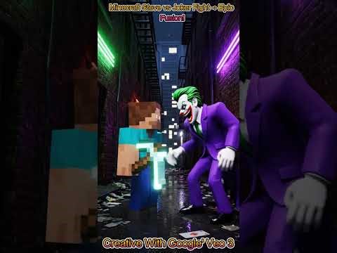 Minecraft Steve vs Joker Fight → Epic Fusion!
