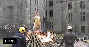 Actor Performs Stunning Fire Scene - Video