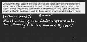 Construct the first, second, and third Brillouin zones for a tw... | Filo