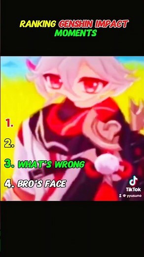 Ranking Genshin impact moments 100/100