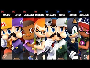 Mario and Luigi and Villager and Inkling VS Dr. Mario and Luigi and Sonic and Inkling Smash Ultimate