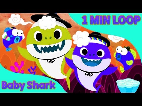 🐬 [1 MINUTE LOOP] Baby Shark Dance 🦈 | CoComelon Poem Sound Variations Remix 🎶 | Funny Kids Song Mix