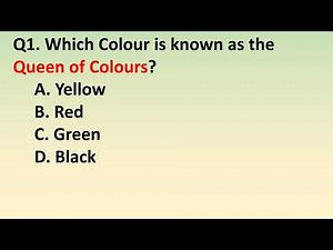 General Knowledge 2021 | Color General Knowledge Questions and Answers in English |