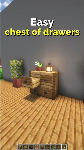 Easy Chest of Drawers in Minecraft – Simple Decoration | CupSapling #minecraft #shorts #easy