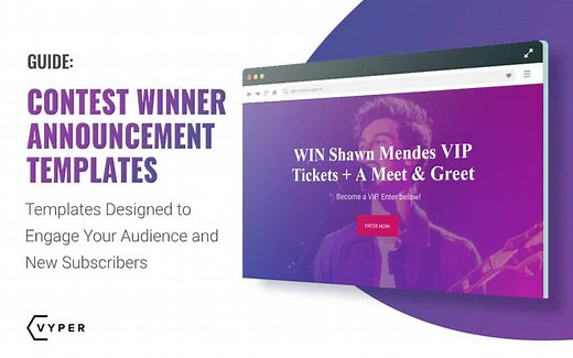 The Best Contest Winner Announcement Template & Examples | VYPER - Giveaway & Contest Builder