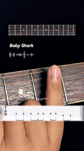 Short Guitar Tabs | Baby Shark - Pinkfong