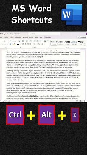 How to Cycle through the Locations of the Last 4 previous Changes in MS Word using Keyboard Shortcut