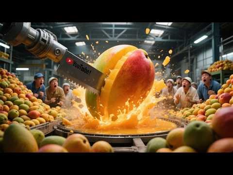 Inside a Massive Mango Processing Factory — From Fresh Mango to Packaged Products